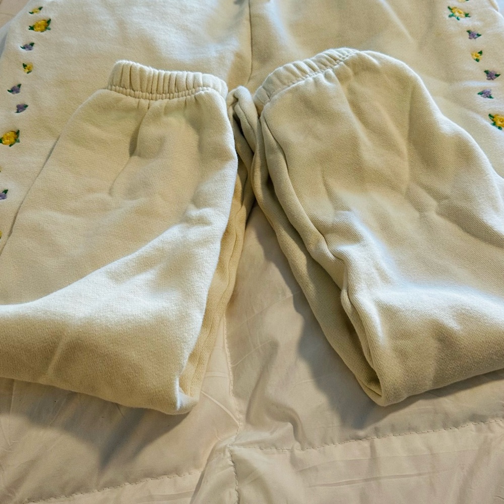 PINK Victoria's Secret Cream Track Pants
